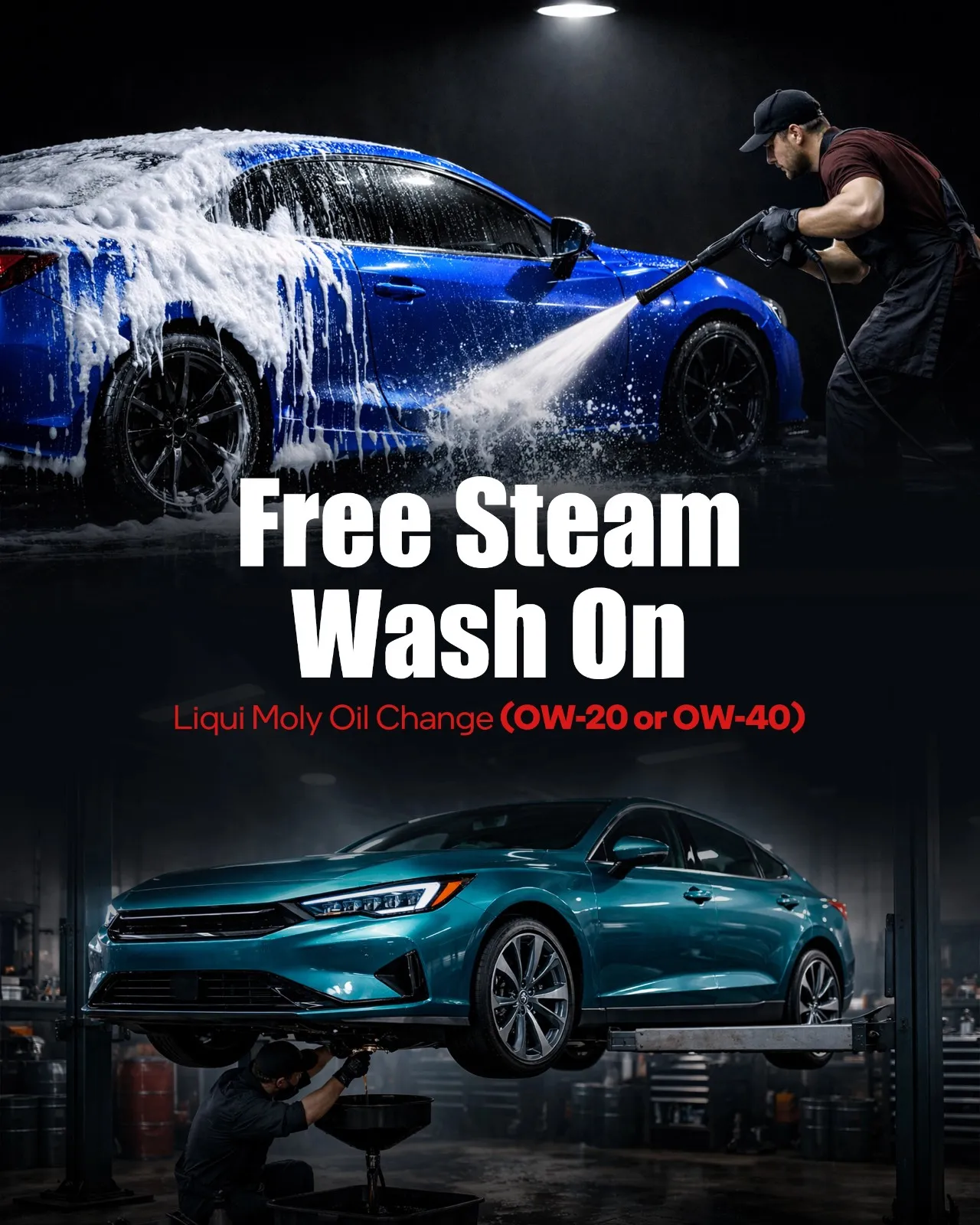 Free Steam Wash on Liqui Moly